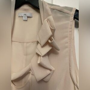 GAP NW0T Y2K  Elegant Cream Sleeveless Blouse